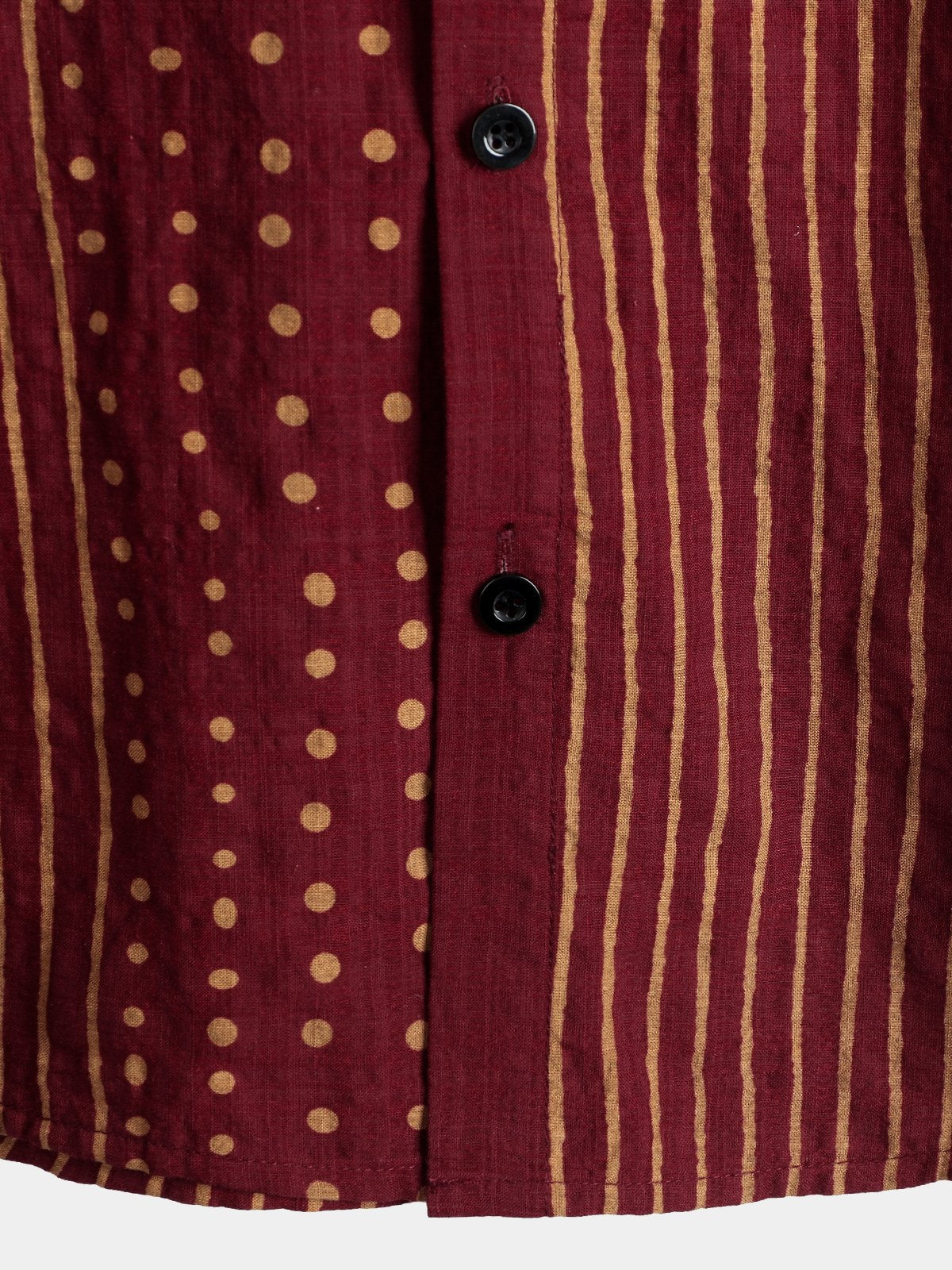 Short Sleeve Striped Cotton Shirts for Men