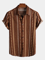 Men's Short Sleeve Retro Cotton Shirts
