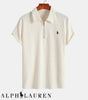 Premium Men’s Cable-Knit Polo Shirt
